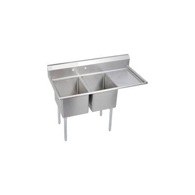 Elkay Dependabilt Stainless Steel 58-1/2'' X 29-13/16'' X 43-3/4'' 16 Gauge Two Compartment Sink... by Elkay