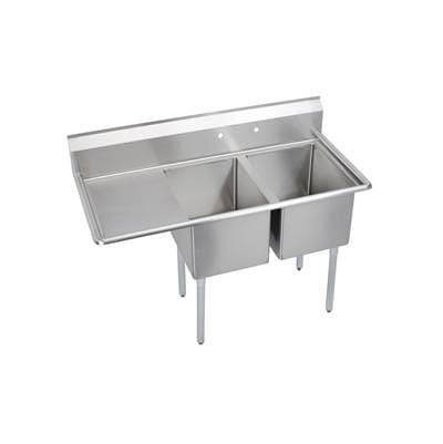 Elkay Dependabilt Stainless Steel 58-1/2'' X 29-13/16'' X 43-3/4'' 16 Gauge Two Compartment Sink... by Elkay