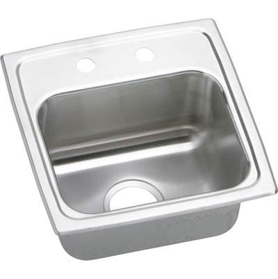 18 Gauge Stainless Steel 15'' x 15'' x 7.125'' Single Bowl Top Mount Bar/Prep Sink by Elkay