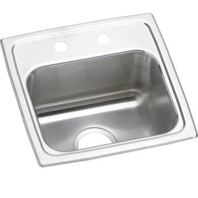 18 Gauge Stainless Steel 15'' x 15'' x 7.125'' Single Bowl Drop-in Bar/Prep Sink