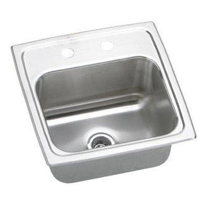 18 Gauge Stainless Steel 15'' x 15'' x 6.125'' Single Bowl Top Mount Bar/Prep Sink by Elkay