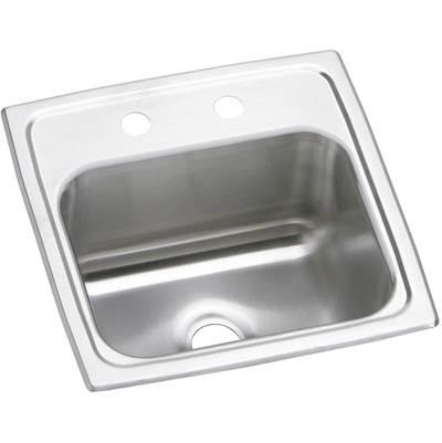 20 Gauge Stainless Steel 15'' x 15'' x 6.125'' Single Bowl Drop-in Bar/Prep Sink by Elkay