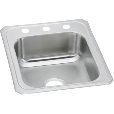 Elkay 20 Gauge Stainless Steel 17'' X 21.25'' X 6.875'' Single Bowl Drop-in Kitchen Sink -...