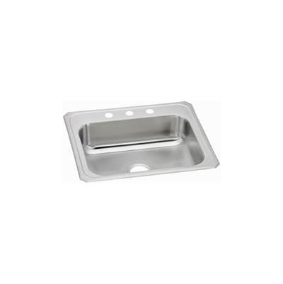 20 Gauge Stainless Steel 31'' x 22'' x 6.875'' Single Bowl Drop-in Kitchen Sink by Elkay