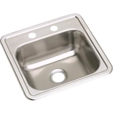 Elkay 23 Gauge Stainless Steel 15'' X 15'' X 5.1875'' Single Bowl Drop-in Bar/prep Sink - Satin by Elkay
