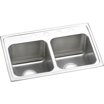 Elkay 18 Gauge Stainless Steel 29'' X 18'' X 10'' Double Bowl Drop-in Kitchen Sink - Lustrous Satin by Elkay