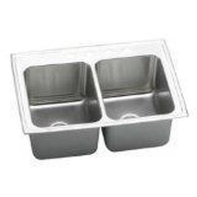 18 Gauge Stainless Steel 37'' x 22'' x 10.125'' Double Bowl Drop-in Kitchen Sink