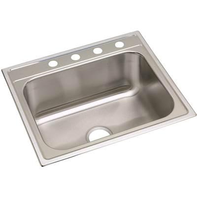 20 Gauge Stainless Steel 25'' x 22'' x 10.25'' Single Bowl Drop-in Kitchen Sink by Elkay