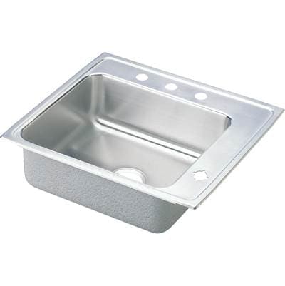 Elkay 18 Gauge Stainless Steel 22'' X 19.5'' X 7.5'' Single Bowl Drop-in Sink - Lustrous Satin