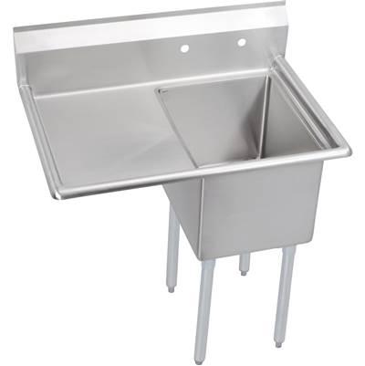 1 Compartment Sink, 37X26 OA, 16X20 Bowl, 12 Deep, Left 18'' DB, SS Legs, 18 GA 300 Series SS, NSF
