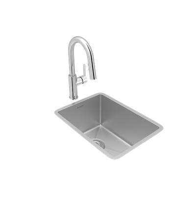Elkay Crosstown 18 Gauge Stainless Steel 13-1/2'' X 18-1/2'' X 9'', Single Bowl Undermount Bar...