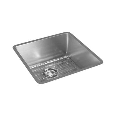 Elkay 18 Gauge Stainless Steel 18.5'' X 18.5'' X 9'' Single Bowl Undermount Kit - Polished Satin