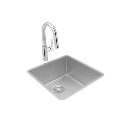 Elkay Crosstown 18 Gauge Stainless Steel 18-1/2'' X 18-1/2'' X 9'', Single Bowl Undermount Sink,...