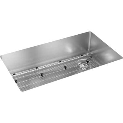 Elkay 18 Gauge Stainless Steel 31.5'' X 18.5'' X 9'' Single Bowl Undermount Kit - Polished Satin