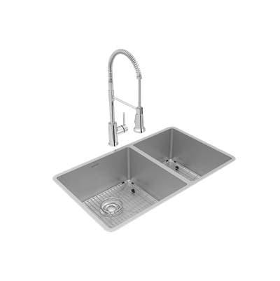 Elkay Crosstown 18 Gauge Stainless Steel 31-1/2'' X 18-1/2'' X 9'', 60/40 Double Bowl Undermount...