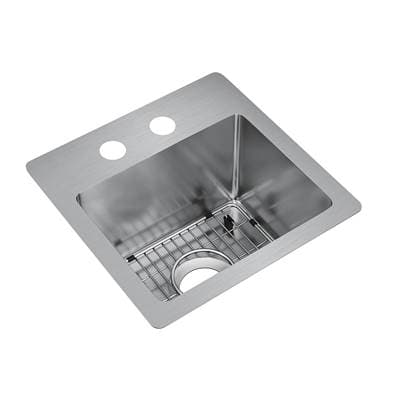 Elkay 18 Gauge Stainless Steel 15'' X 15'' X 9'' Single Bowl Dual Mount Bar/prep Sink Kit -... by Elkay