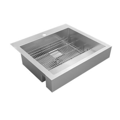 16 Gauge Stainless Steel 29.88'' x 27.25'' x 9.63'' Single Bowl Farmhouse Dart Canyon