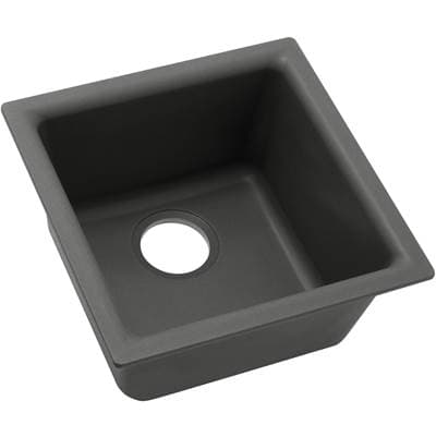 Elkay Quartz Classic 15-3/4'' X 15-3/4'' X 7-11/16'' Single Bowl Dual Mount Bar Sink - Dusk Gray