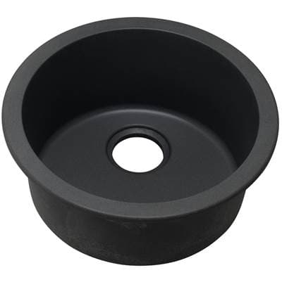 Elkay Quartz Classic 18-1/8'' X 18-1/8'' X 7-1/2'' Single Bowl Dual Mount Bar Sink - Black by Elkay