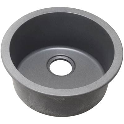 Elkay Quartz Classic 18-1/8'' X 18-1/8'' X 7-1/2'' Single Bowl Dual Mount Bar Sink - Greystone