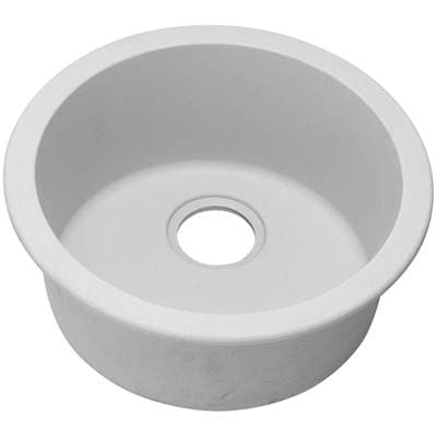 Elkay Quartz Classic 18-1/8'' X 18-1/8'' X 7-1/2'' Single Bowl Dual Mount Bar Sink - White