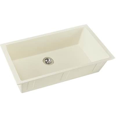 Elkay Quartz Luxe 35-7/8'' X 19'' X 9'' Single Bowl Undermount Kitchen Sink with Perfect Drain -...