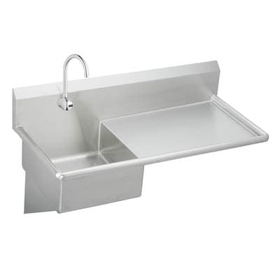 Elkay Stainless Steel 49-1/2'' X 24'' X 10 Wall Hung Service Sink Kit - Buffed Satin