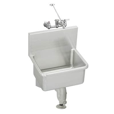 Elkay Stainless Steel 25'' X 19-1/2'' X 12 Wall Hung Service Sink Kit W/ Faucet W/bucket Hook and... by Elkay