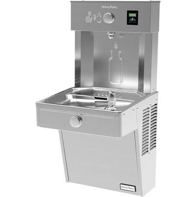 Halsey Taylor HydroBoost Vandal-Resistant Bottle Filling Station & Single ADA Cooler Non-Filtered 8 GPH Stainless by Elkay