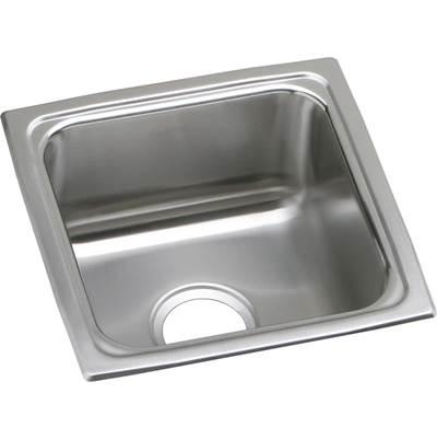 18 Gauge Stainless Steel 15'' x 15'' x 5.5'' Single Bowl Drop-in Bar/Prep Sink by Elkay