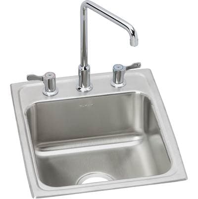 Elkay 18 Gauge Stainless Steel 17'' X 20'' X 7.625'' Single Bowl Drop-in Bathroom Sink Kit -... by Elkay