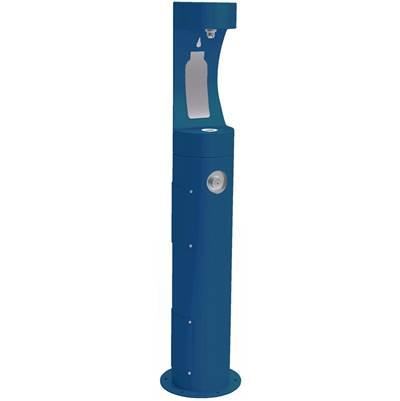 Outdoor ezH2O Bottle Filling Station Pedestal, Non-Filtered Non-Refrigerated Freeze Resistant Blue