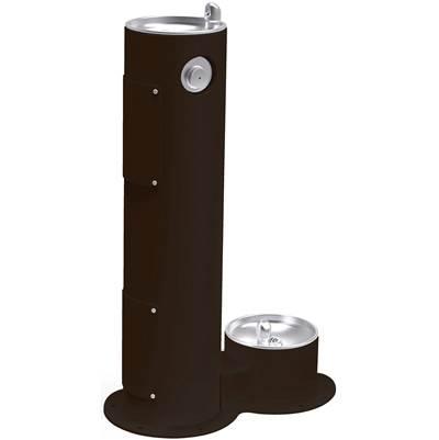 Elkay Outdoor Fountain Pedestal with Pet Station Non-filtered, Non-refrigerated - Black by Elkay