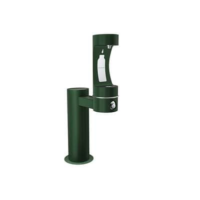 Elkay Outdoor Ezh2o Bottle Filling Station Single Pedestal Non-filtered Non-refrigerated - Evergreen