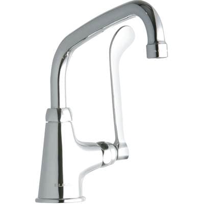 Elkay DECK MNT 1HOLE, AT 8IN SPT, 1PC Wrist BLD Hndl, 6IN - Chrome