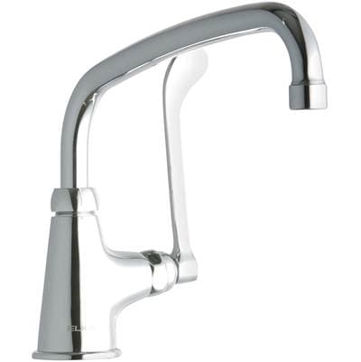 Elkay DECK MNT 1HOLE, AT 10IN SPT, 1PC Wrist BLD Hndl, 6IN - Chrome by Elkay