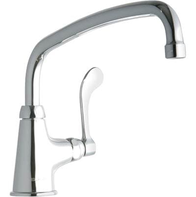 Elkay DECK MNT 1HOLE, AT 12IN SPT, 1PC Wrist BLD Hndl, 4IN - Chrome by Elkay