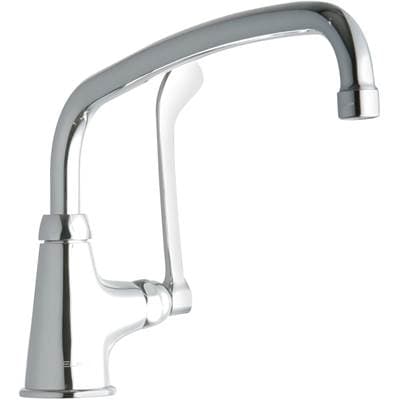 Elkay DECK MNT 1HOLE, AT 12IN SPT, 1PC Wrist BLD Hndl, 6IN - Chrome by Elkay