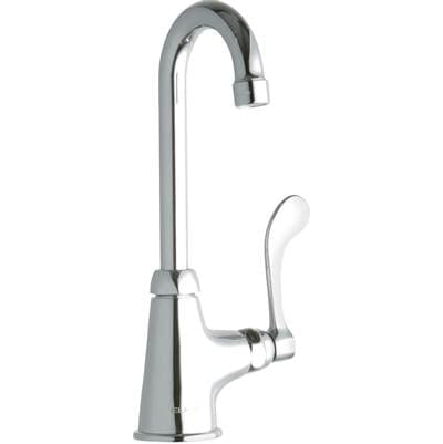 Elkay DECK MNT 1HOLE, GN 4IN SPT, 1PC Wrist BLD Hndl, 4IN - Chrome