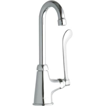 Elkay DECK MNT 1HOLE, GN 4IN SPT, 1PC Wrist BLD Hndl, 6IN - Chrome
