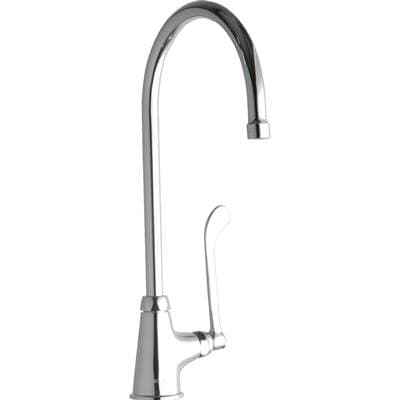 Elkay DECK MNT 1HOLE, GN 8IN SPT, 1PC Wrist BLD Hndl, 6IN - Chrome