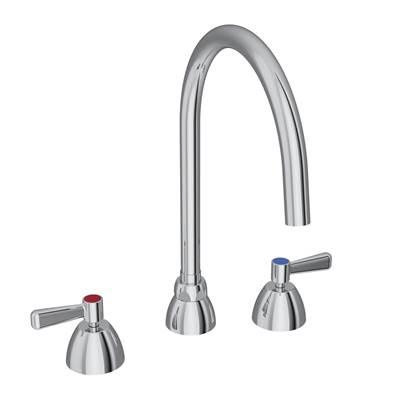 8'' Centerset with Concealed Deck Laminar Flow Faucet with 8'' Gooseneck Spout 2'' Lever Handles Chrome by Elkay