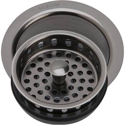 Elkay 3-1/2'' Drain Fitting Antique Steel Finish Disposer Flange and Removable Strainer - Antique...