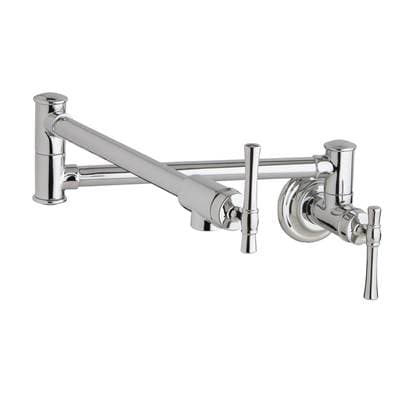 Elkay Explore Wall Mount Single Hole Pot Filler Kitchen Faucet with Lever Handles - Chrome
