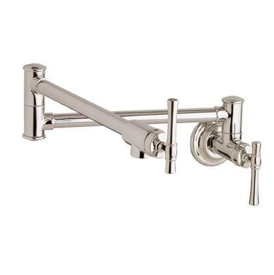 Elkay Explore Wall Mount Single Hole Pot Filler Kitchen Faucet with Lever Handles - Polished Nickel by Elkay