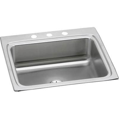 Elkay 18 Gauge Stainless Steel 25'' X 22'' X 8.125'' Single Bowl Drop-in Kitchen Sink Kit -...