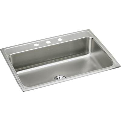 Elkay 18 Gauge Stainless Steel 31'' X 22'' X 7.625'' Single Bowl Drop-in Kitchen Sink Kit -...