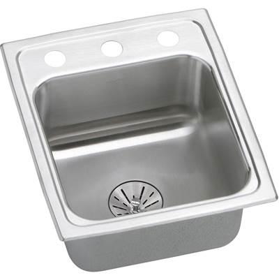 18 Gauge Stainless Steel 13'' x 16'' x 6.5'' Single Bowl Drop-in Kitchen Sink Kit