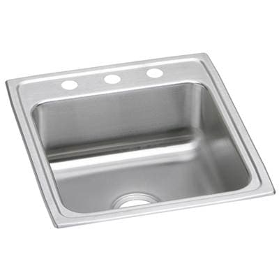 Elkay 18 Gauge Stainless Steel 19.5'' X 22'' X 6.5'' Single Bowl Drop-in Kitchen Sink - Lustrous... by Elkay