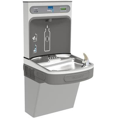 Elkay Ezh2o Bottle Filling Station with Single ADA Cooler, Filtered Refrigerated Light Gray -...